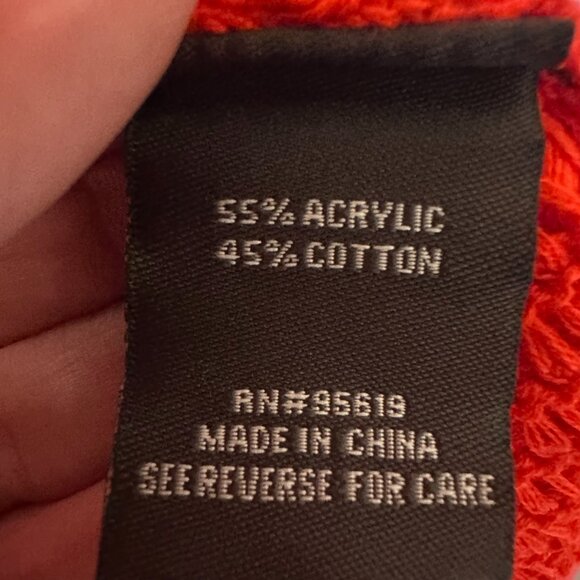 Fever cardigan sz L orange Cable Knit Toggle Buttons sweater long line NEW - Picture 6 of 7